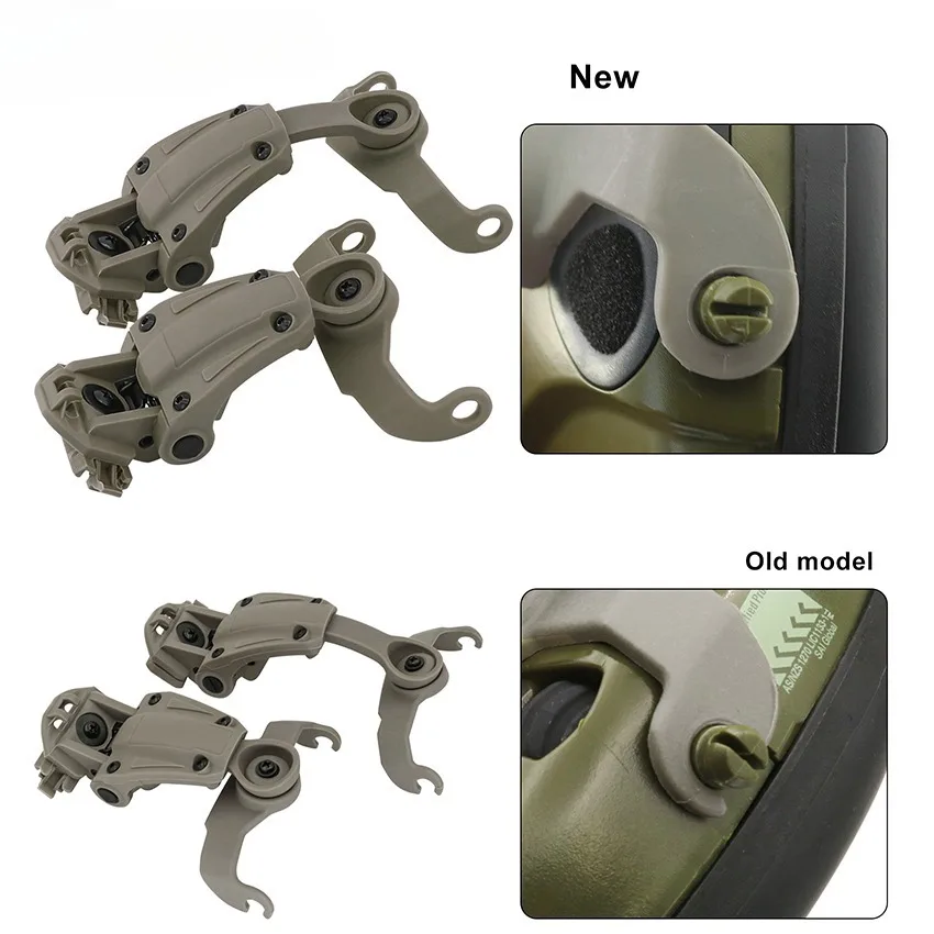 Adaptador de riel de montaje para casco, auriculares de disparo electrónico amplificado de sonido para deportes de impacto, ideal para el modelo de grip Leight ARC - imagen 5