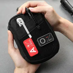 Bolsa organizadora de herramientas táctica EDC para deportes al aire libre, bolsa de almacenamiento de llaves y tarjetas de bolígrafo de gran capacidad, bolsa de bolsillo para ciclismo, senderismo y Camping