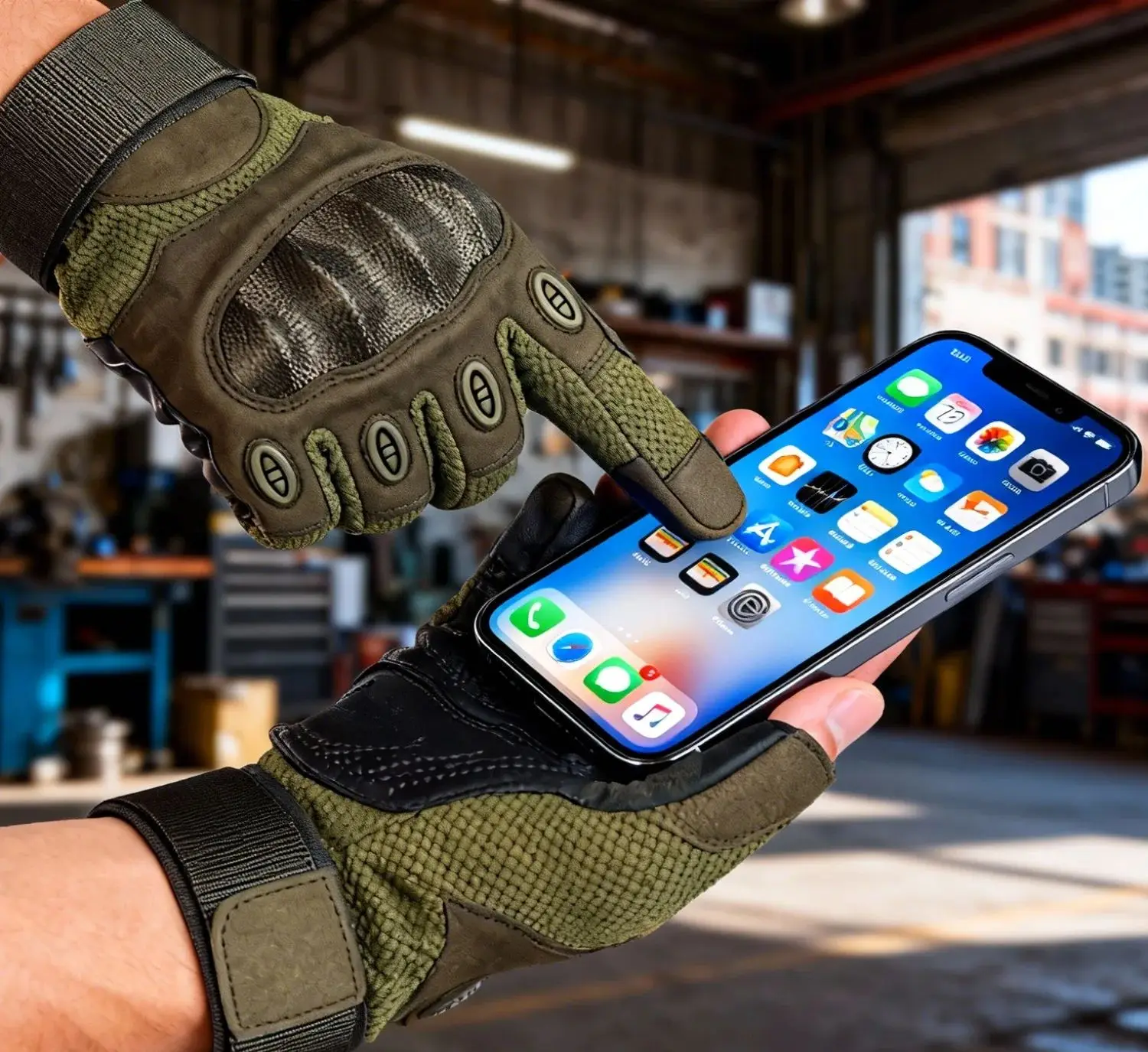 Guantes tácticos pantalla táctil con protección anticortes y arañazos - imagen 2
