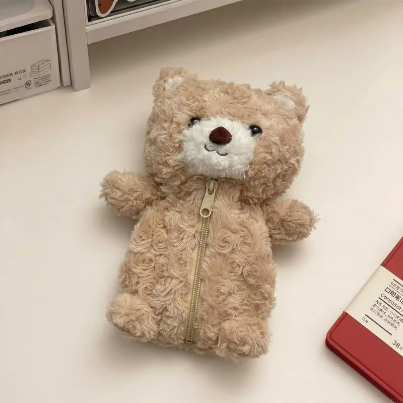 Estuche táctico de felpa oso compacto con cremallera y compartimento - imagen 3