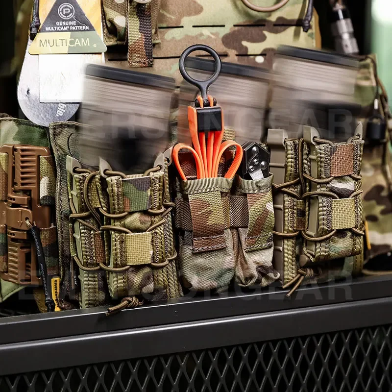 Emersongear 556 9mm bolsa para revistas portador de placa Molle asalores modulares Panel frontal pistola Triple bolsa chaleco Nylon 11,11 ventas - imagen 3