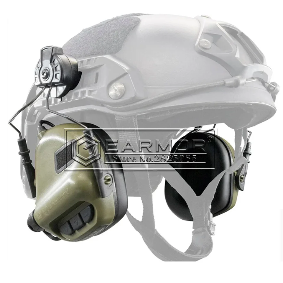 EARMOR-auriculares tácticos M31H MOD3 para caza, auriculares tácticos con sonido a prueba de ruido para Airsoft, rieles de arco - imagen 2