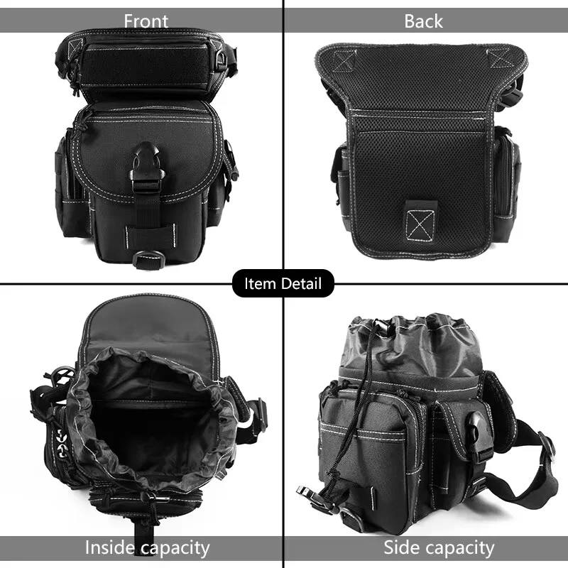 Bolsa de pierna táctica para exteriores, cinturón con sistema Molle, nailon duradero de alta resistencia para deportes y Fitness, paquete portátil - imagen 5