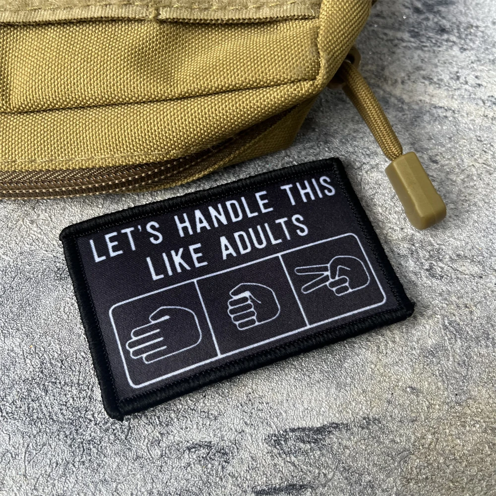 Manillar esto como adultos insignia de moral parche impreso gancho y bucle ejército divertido mochila sombrero accesorios pegatinas - imagen 4