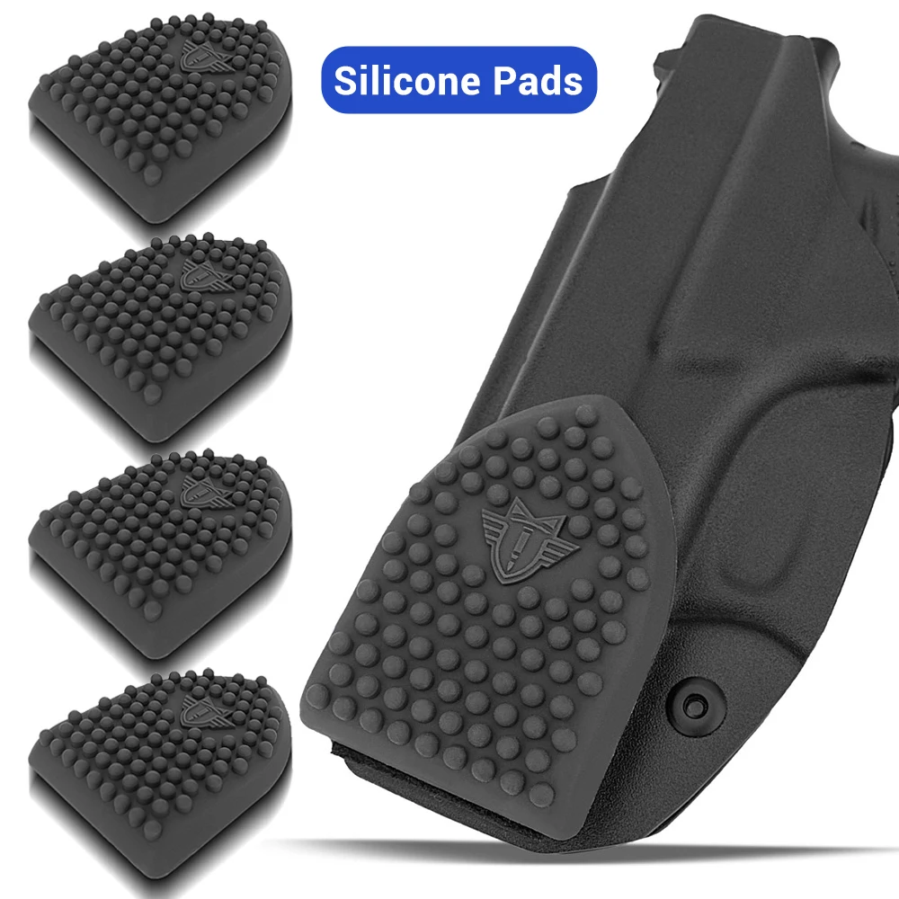 Funda de pistola de silicona, apéndice de cuña, almohadillas de transporte, respaldo de funda IWB, Kit de cuña de funda de pistola antideslizante, 2/4 Uds.