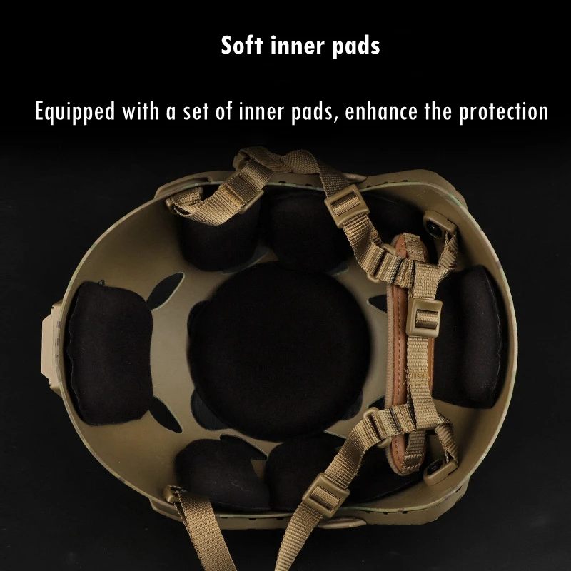 Casco táctico rápido Airsoft MH casco ABS nuevo engrosado al aire libre PJ pistola de aire tiro CS equipo de protección - imagen 4