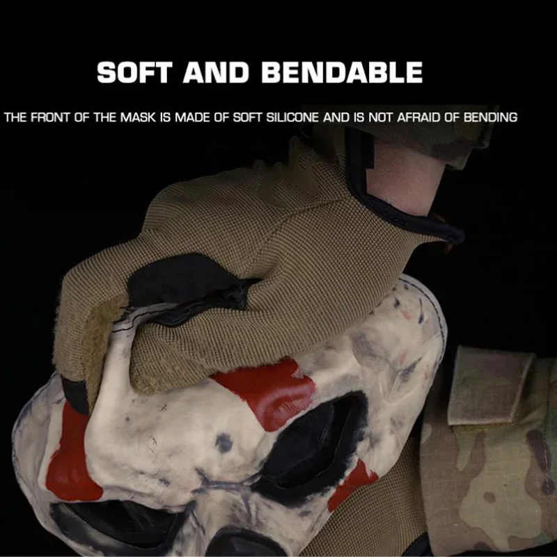 Pasamontañas fantasma para Halloween y cosplay, cómoda máscara de esquí de esqueleto para un estilo único - imagen 5