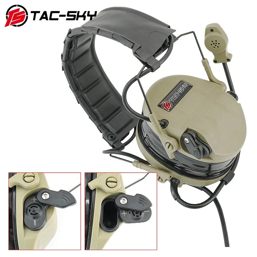 Auriculares tácticos TS TAC-SKY SORDIN Ultra Shooting protección auditiva cancelación de ruido auriculares para walkie talkies Kenwood - imagen 3