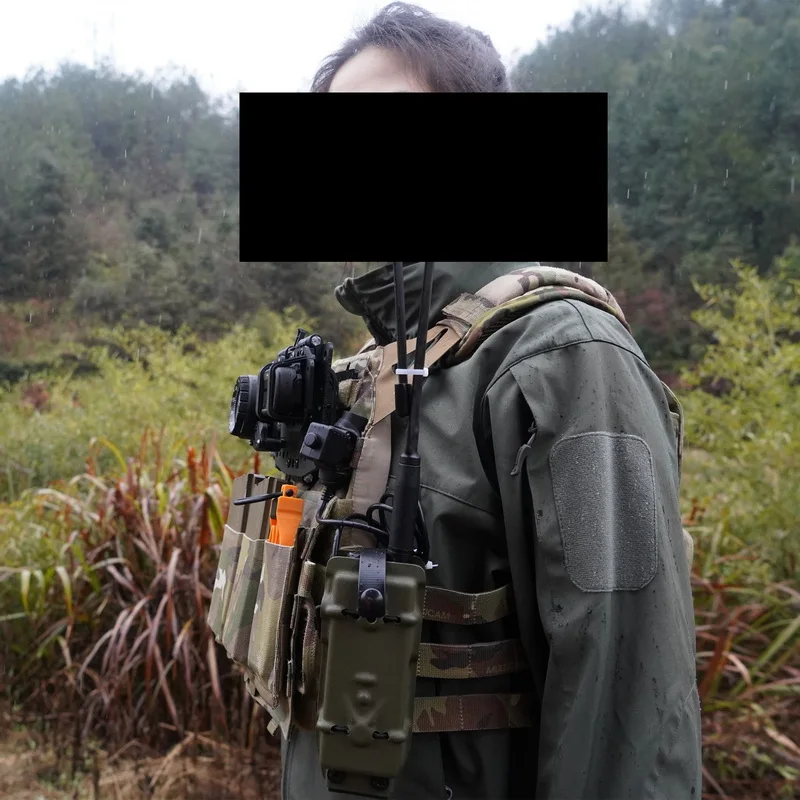 K-012 Estuche de almacenamiento de apertura y cierre de radio táctica Airsoft para batería extendida UV5R R1 y tercera generación - imagen 4