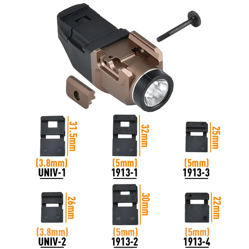 WADSN TR-7 arma explorador luz negra Airsoft linterna con función estroboscópica constante para uso táctico para pistola de juguete Airsoft - imagen 4