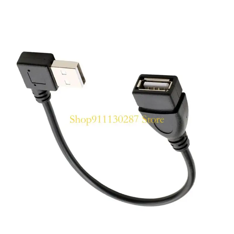 J1HC USB 2,0 Cable alimentación macho a Cable extensión adaptador 90 grados para teclado ratón carga datos
