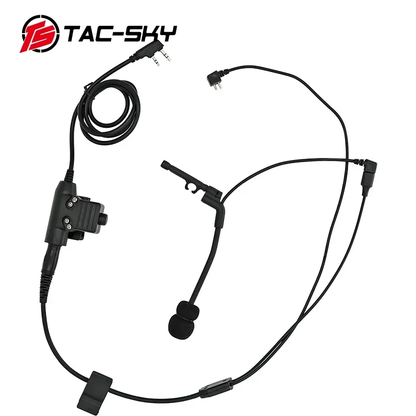 Accesorio de auriculares tácticos TS TAC-SKY, juego de cables Y para caza al aire libre, Compatible con U94 PTT para micrófono Pelto PTT y COMTA - imagen 5