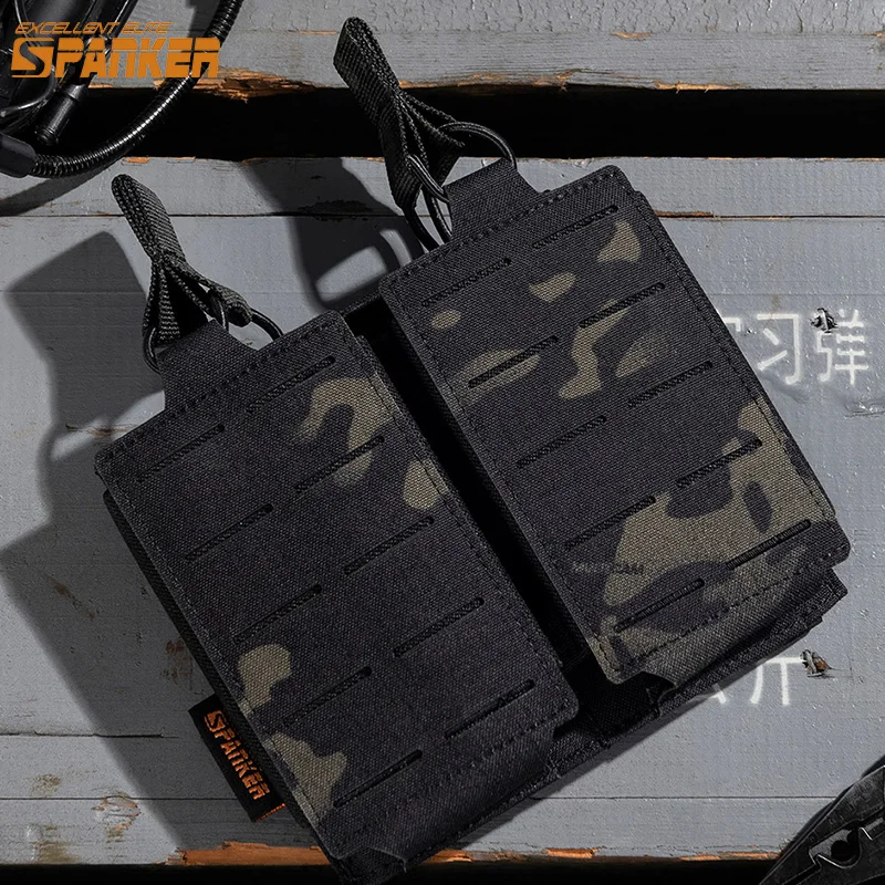 Bolsa táctica Molle, bolsa doble para revistas, bolsas magnéticas de doble capa, soporte Universal para cartuchos para M4 M14 M16 AK AR - imagen 3