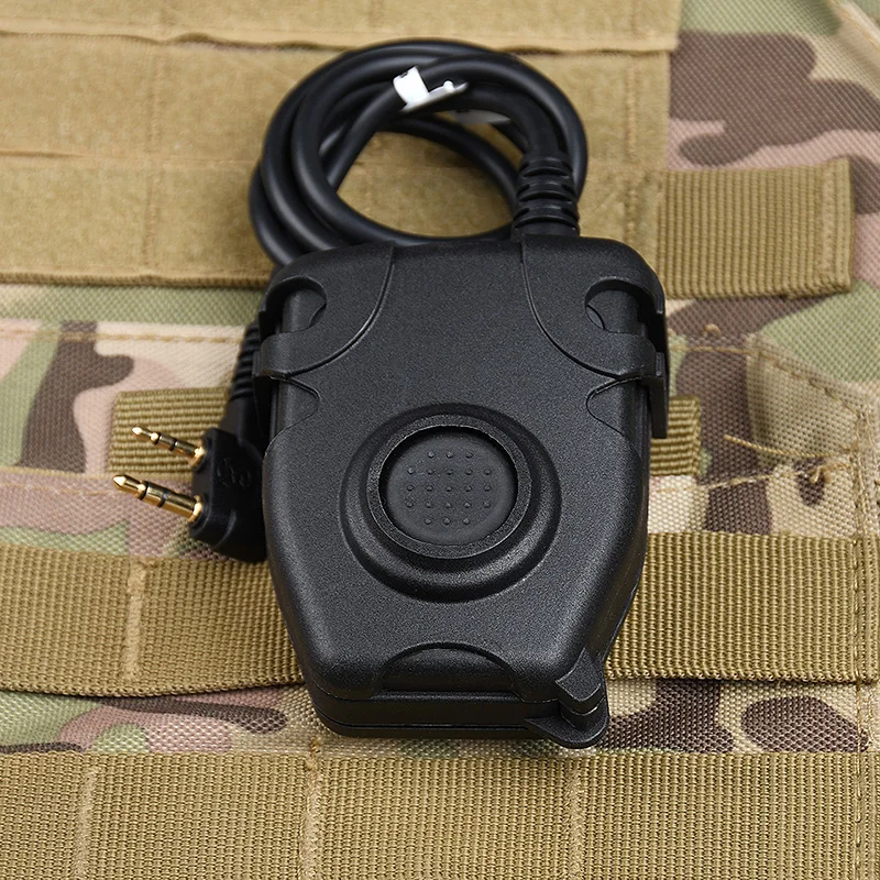 WADSN-auriculares militares tácticos PTT con botón pulsador, cascos cómodos con Motorola Kenwood Icom Midland Plug para Radio Baofeng - imagen 4