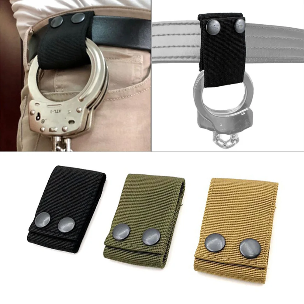 ​ ​ Soporte táctico para correa de esposas de liberación rápida, accesorio de cinturón Universal para esposas estándar, sistema de montaje de transporte seguro ​