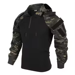 Camiseta táctica camuflaje con capucha para Airsoft y Paintball