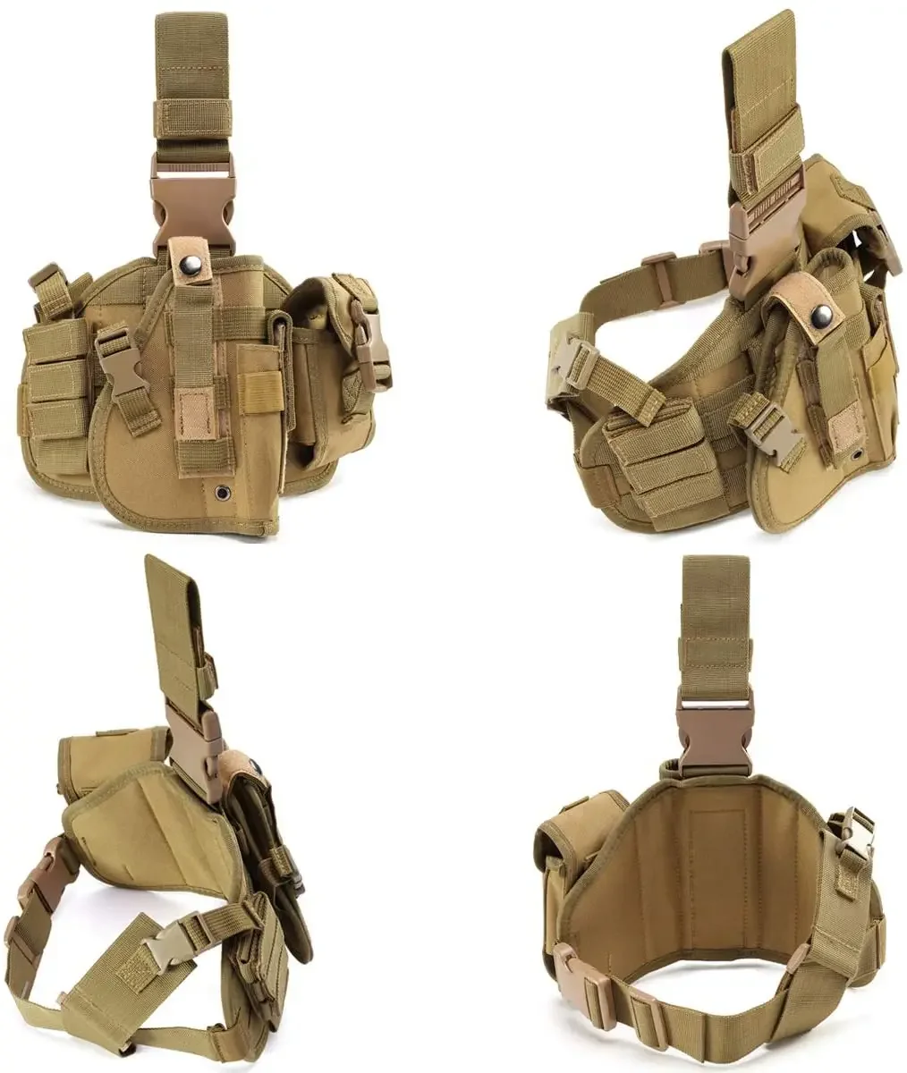 Funda táctica Molle para pistola, bolsa Universal ajustable para pistolas de caza, Panel de plataforma de nailon - imagen 3