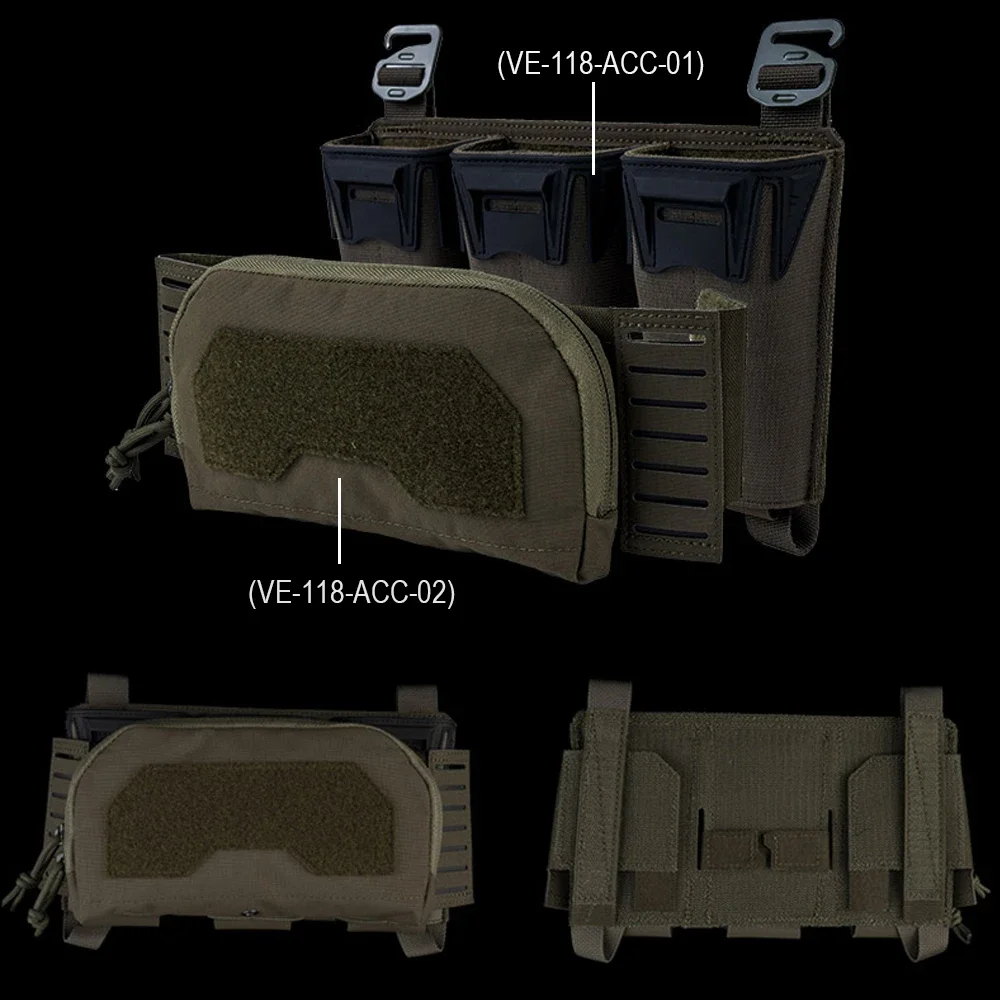 Bolsa de administrador de segunda capa con cartel táctico para bolsa Triple Mag de calibre múltiple, chaleco compacto frontal, accesorio portador de placa - imagen 5