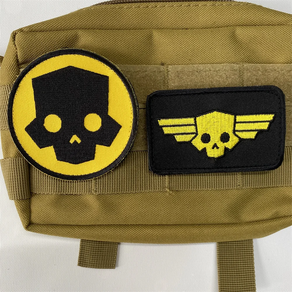 Hell buzos 2 parches bordados para ropa, insignia de moral táctica de Hellcammer Diver, brazalete, pegatina de mochila de juego del infierno