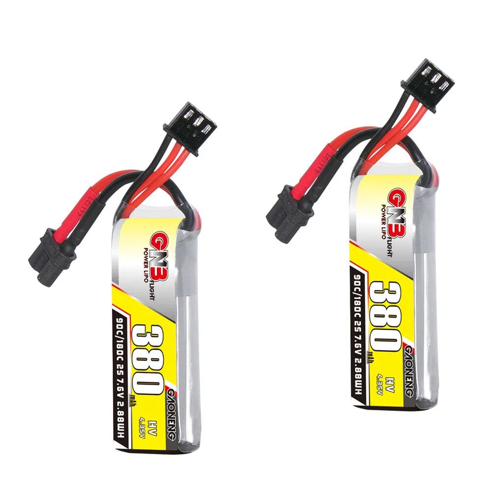 HV Max 180c GNB 2s batería Lipo de 380mAh para helicóptero RC Quadcopter FPV Racing Drone, piezas de repuesto, batería recargable de 7,6 v - imagen 4