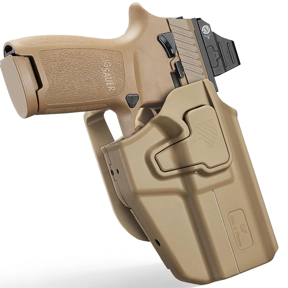Funda universal OWB para Sig P320,G17/19,G3C/G2C,TP9,FN 509,M&P,CZ P-07, liberación de dedo índice, mano derecha, Color desierto