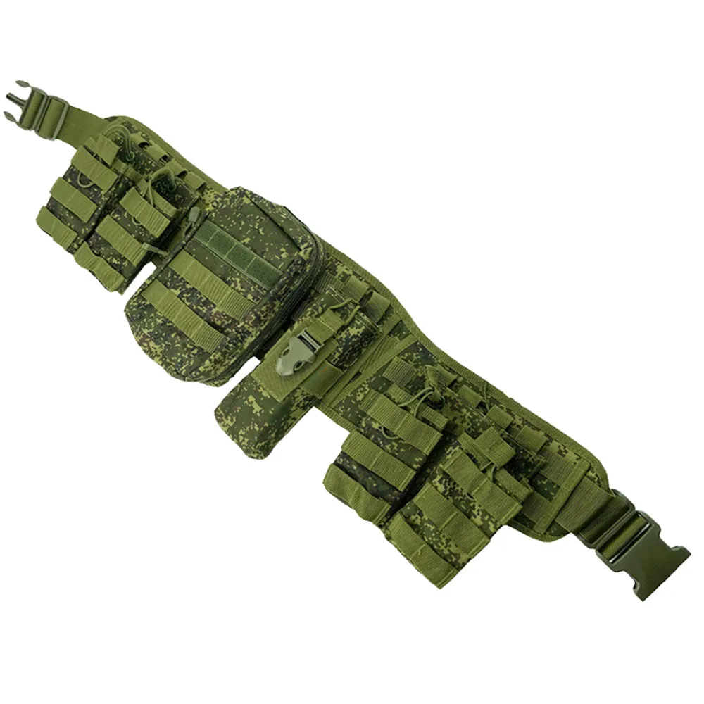 Conjuntos de cinturones de batalla para caza al aire libre, cinturones de servicio, cinturón Molle táctico multifuncional para aplicación de la ley con bolsas de accesorios - imagen 5
