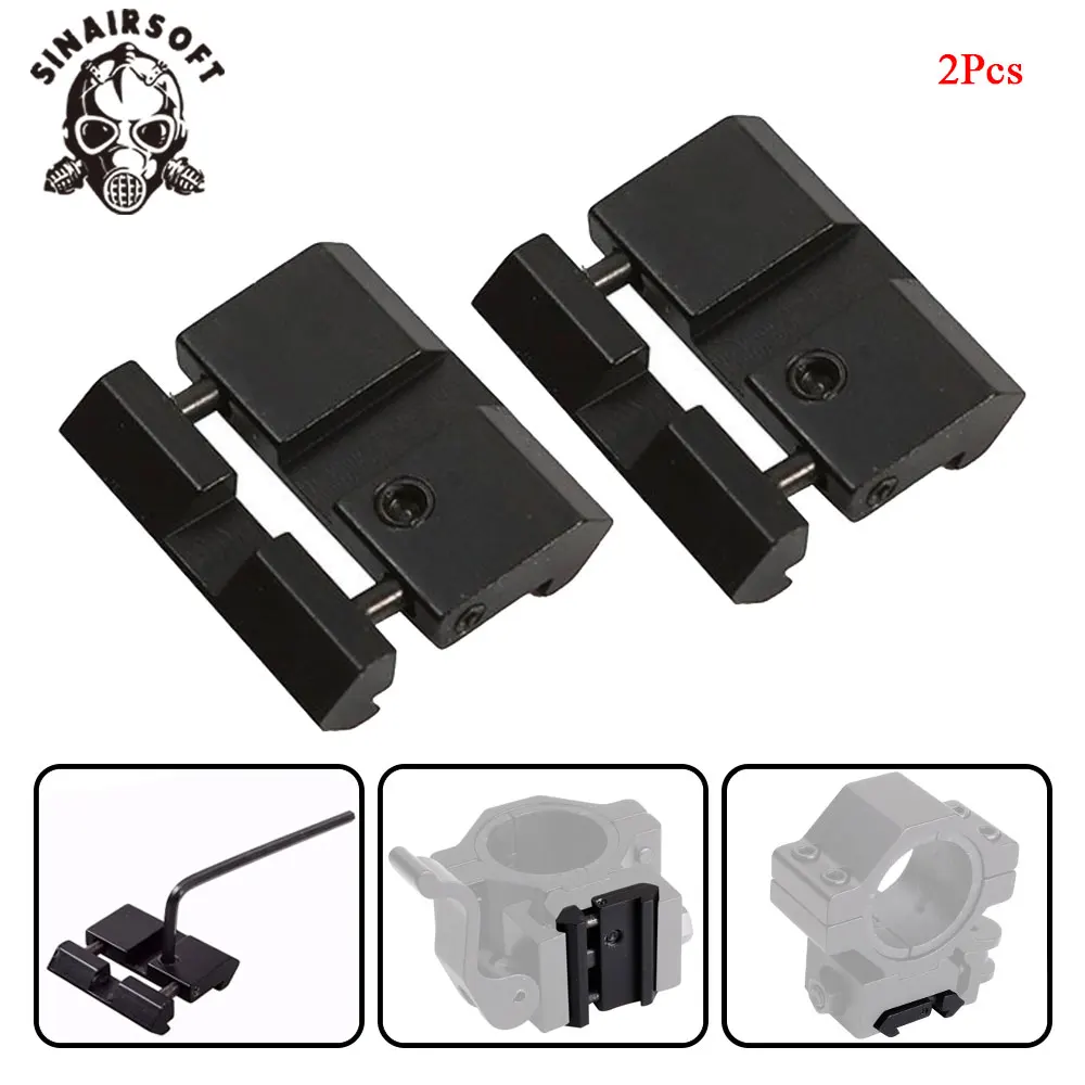 Base de montaje de adaptador de alcance, cola de milano de 11mm a 20mm, montaje en riel Weaver Picatinny, accesorio convertidor de anillo para Rifle de caza