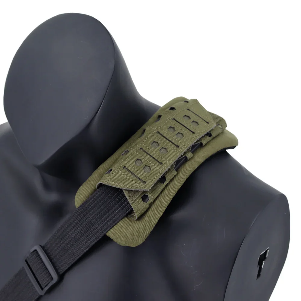 Chaleco táctico de corte láser, almohadillas para correa de hombro, cojín de malla cómodo para hombro, almohadillas protectoras para caza, chaleco Airsoft, mochila - imagen 4