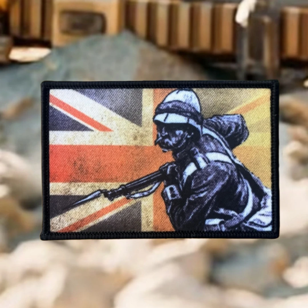 Parche táctico de moral de Redcoat británico, parche impreso con bandera de Zulu, brazalete militar, insignia de gancho y bucle, accesorios para mochila, pegatinas - imagen 2
