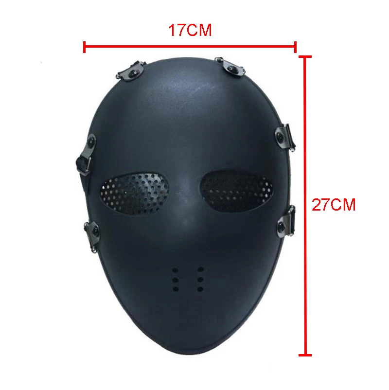 Máscara táctica de combate de Paintball caza Airsoft CS juegos cara completa malla de acero máscara protectora de seguridad ocular - imagen 3