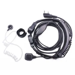 ABBREE Auriculares tácticos con micrófono PTT para Baofeng y Quansheng