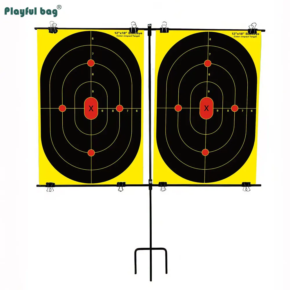 Pegatinas de objetivo contra salpicaduras amarillas de 12x18 pulgadas, práctica de tiro al aire libre, papel de destino para salpicaduras, tirachinas, entrenamiento Airsoft AQB182 - imagen 2