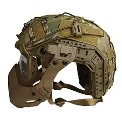 SF Casco táctico rápido con máscara, gafas y cubierta para airsoft
