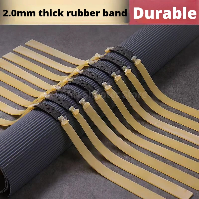 Potente banda elástica plana de goma resistente de 2MM para tirachinas, catapulta, cinta de látex, accesorio de repuesto, herramientas de caza al aire libre - imagen 4