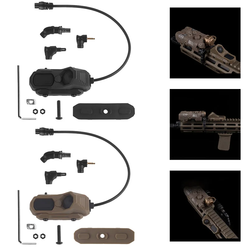 El cable único se adapta al riel PEO de interfaz de 2,5 MM para un cómodo control de teclado de funciones de teclado PEO o linterna