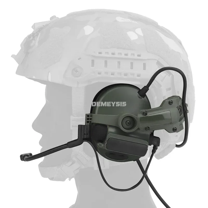 Auriculares de comunicación táctica para juego de guerra, orejeras con reducción de ruido para caza al aire libre, combate de Paintball, auriculares con captación de sonido - imagen 4