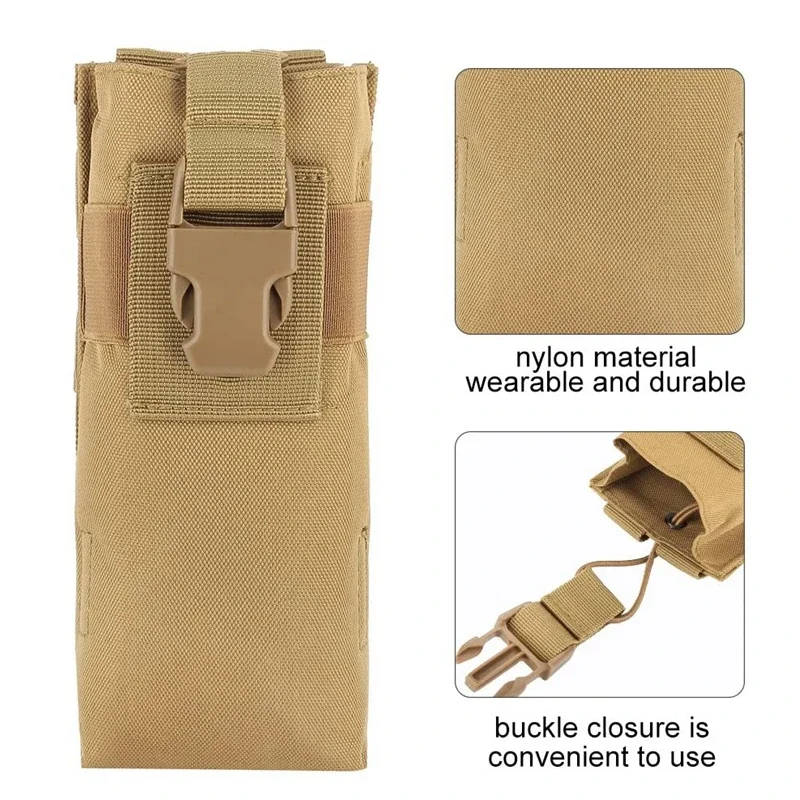 Soporte táctico para botella de agua Molle, bolsa para Radio, deportes al aire libre, Camping, caza, Walkie Talkie, funda, riñonera - imagen 4