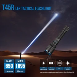 Trustfire T45R Linterna Táctica LEP Recargable Larga Distancia Caza