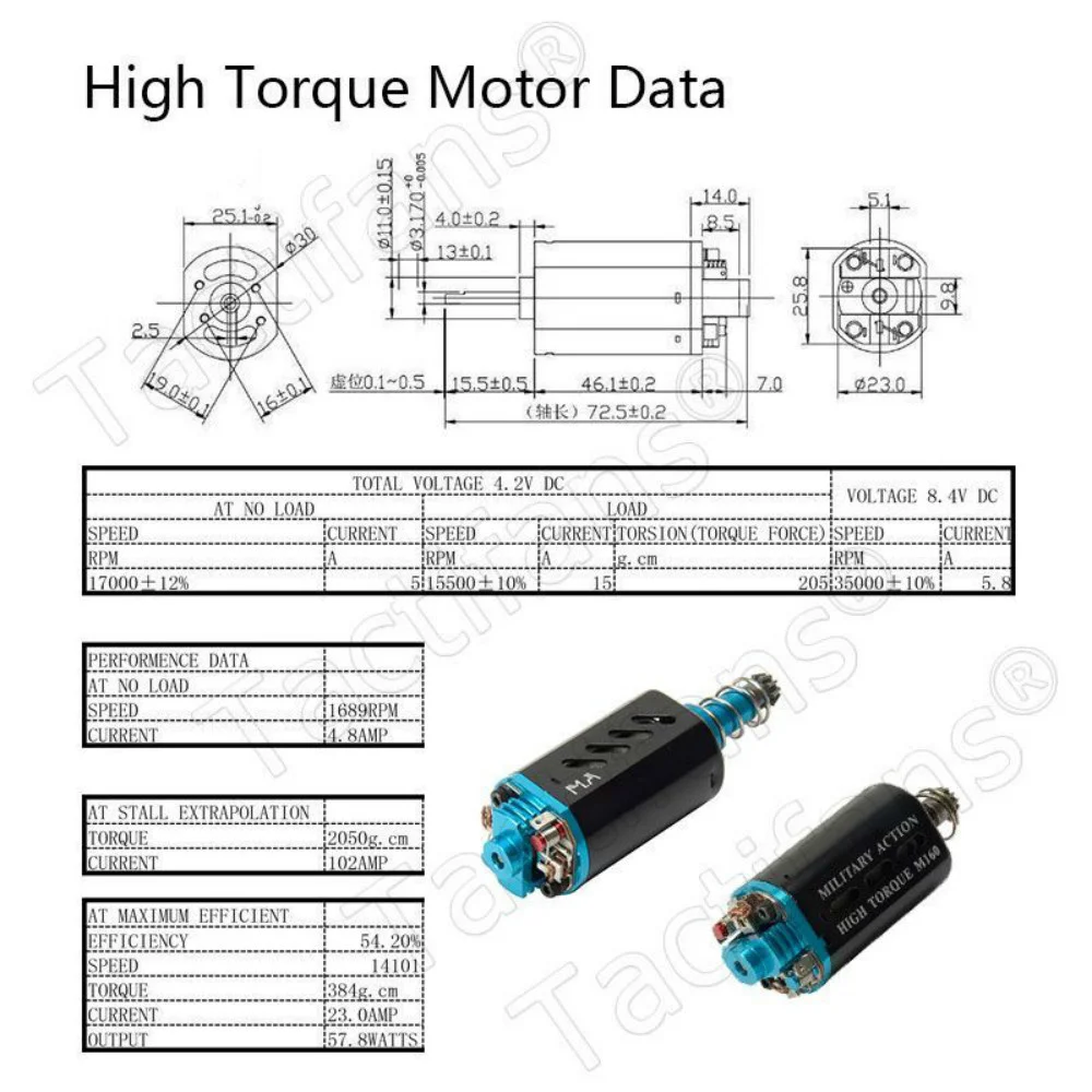 Motor táctico MA de alta velocidad de torsión, eje largo y corto M160 AEG para AK M16/M4/MP5/G3/P90, accesorios de pistola Airsoft para Paintball - imagen 5