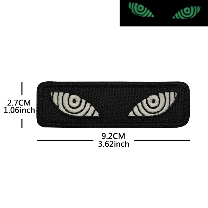 Spot luminoso ojo de gato Demon Eye Anime bordado moral insignia gancho y bucle parches brazalete bolsa al aire libre con pegatinas - imagen 4