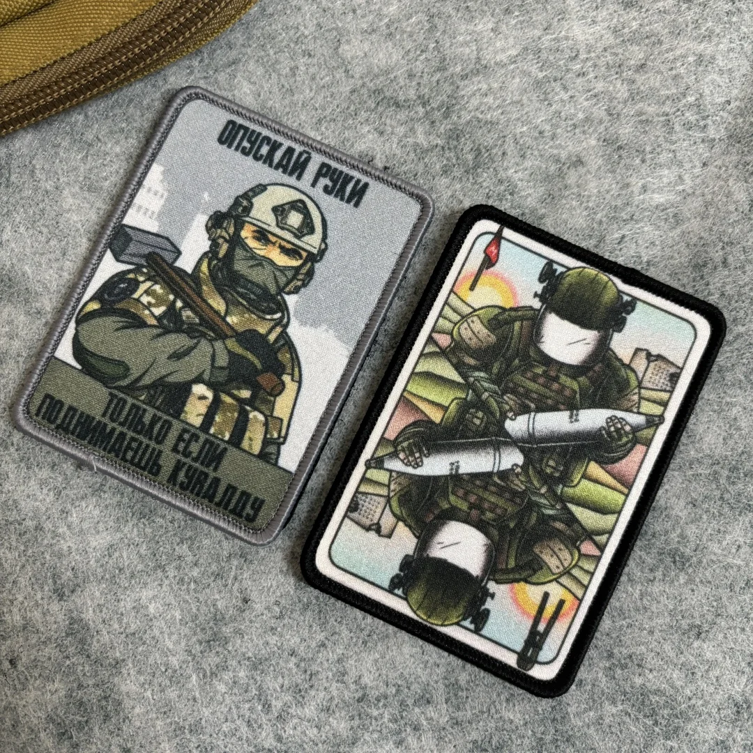 Parche táctico "Ghost" para ropa, parches de gancho y bucle impresos "Senior Shooter", brazalete, insignia de moral militar, pegatinas para mochila - imagen 3