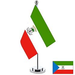 Bandera nacional de Guinea Ecuatorial para escritorio, poliéster