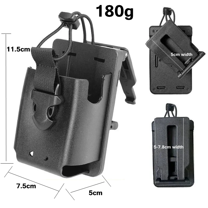 Soporte de Radio Universal, bolsa de Radio para cinturón de servicio, accesorios para aplicación de la ley, bolsa para Walkie Talkie, bolsa MOLLE con Clip para cinturón - imagen 2