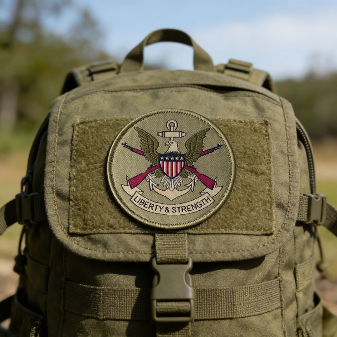 Parche táctico de moral de la bandera de EE. UU. de la libertad y la fuerza, brazalete militar, parches bordados de gancho y bucle para ropa, pegatina para mochila