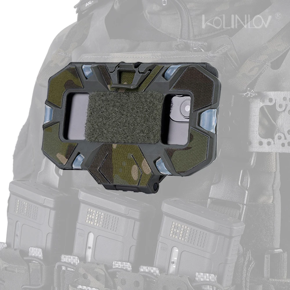 Parche mágico de camuflaje para soporte táctico para teléfono MOLLE, tablero de navegación plegable para exteriores, accesorio para chaleco de caza para teléfono móvil - imagen 2