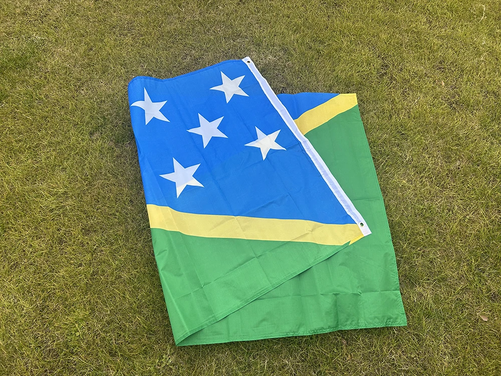 SKY FLAG Bandera de las Islas Salomón 90x150cm Bandera colgante de poliéster con impresión digital de Islas Salomón para pancarta de celebración - imagen 5
