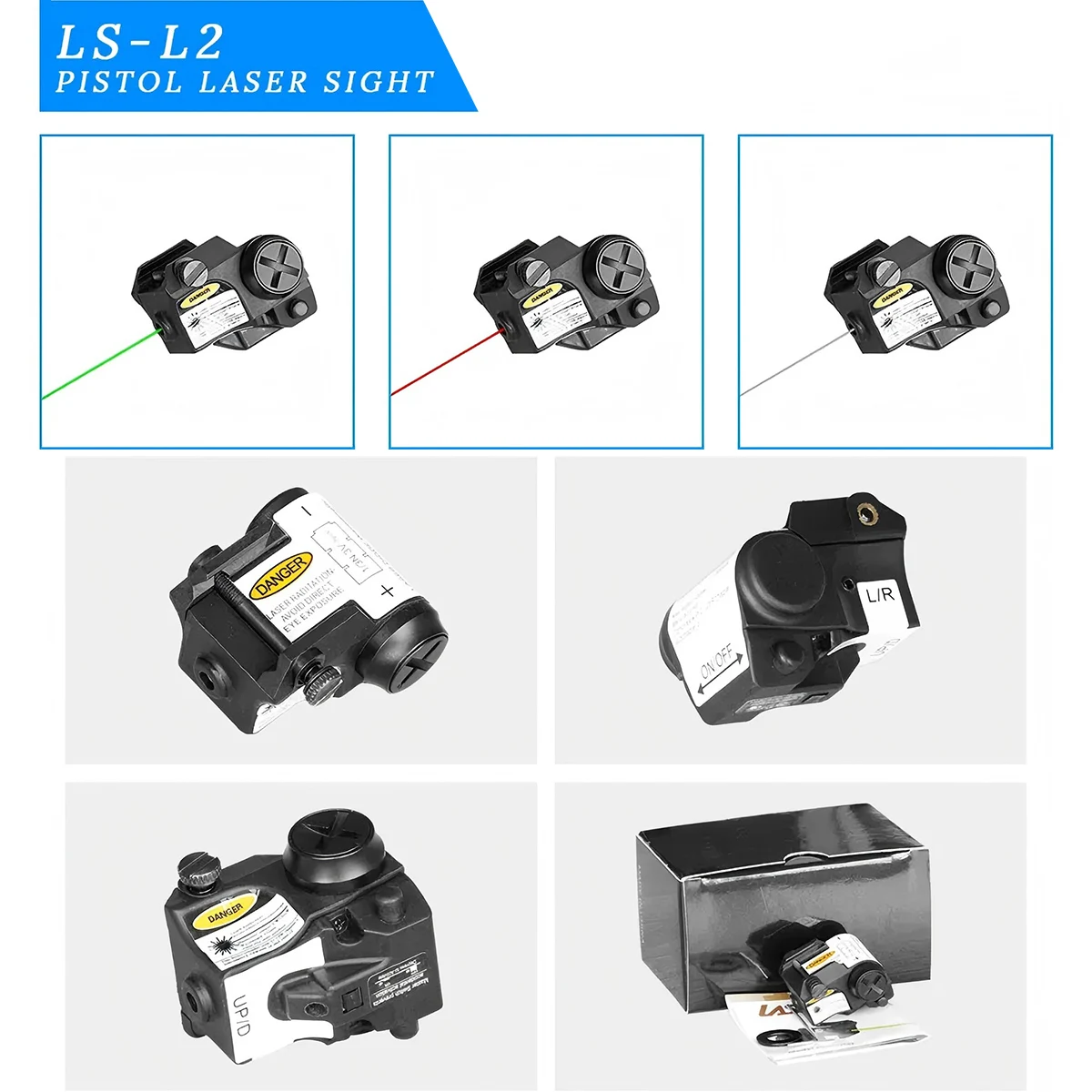 LS-L2 mira láser verde táctica Mini punto rojo IR Mira láser Para pistola Para Taurus G2C 9mm TS9 G17 Defensa Personal Arma