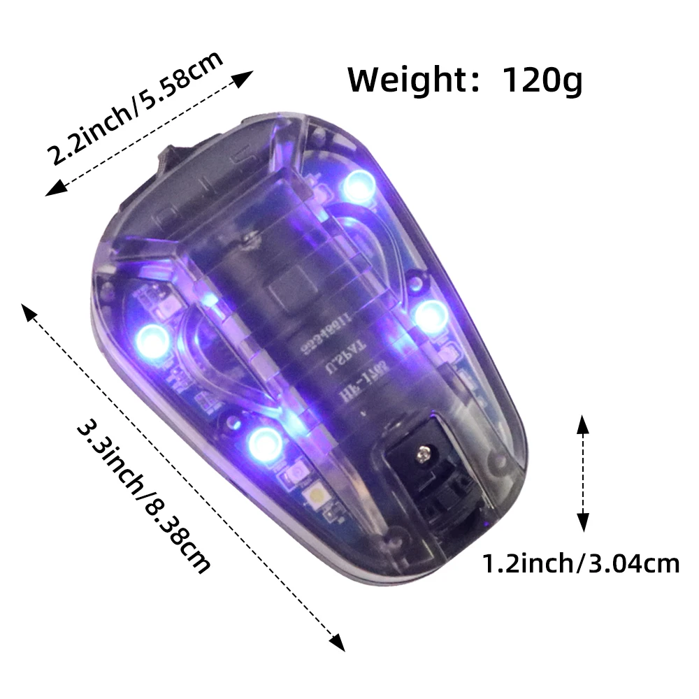 BOOIU linterna táctica para casco con LED IR y estroboscópico - imagen 4