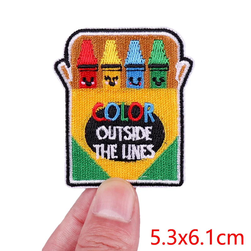 Parche bordado de dibujos animados, parches para planchar para ropa, cinta DIY, apliques, planchado/costura, parches bordados, pegatinas - imagen 5