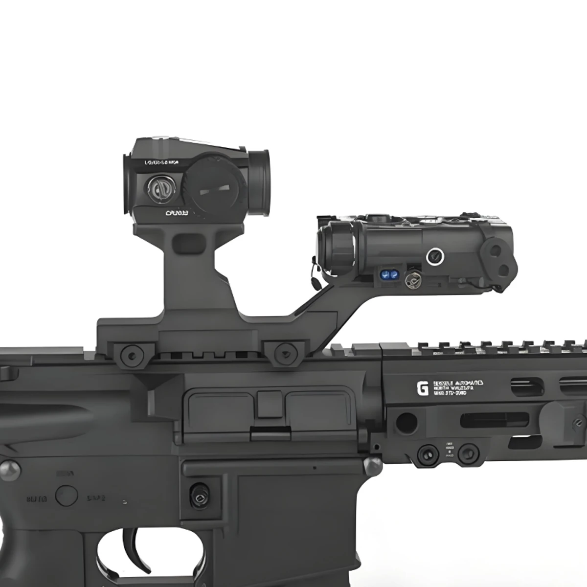 Soporte elevador de láser táctico G Hy T01 T02 R5, mira de punto rojo, alcance 558, soporte elevado PEQ 15 con logotipo de marcado Original G Hy - imagen 3